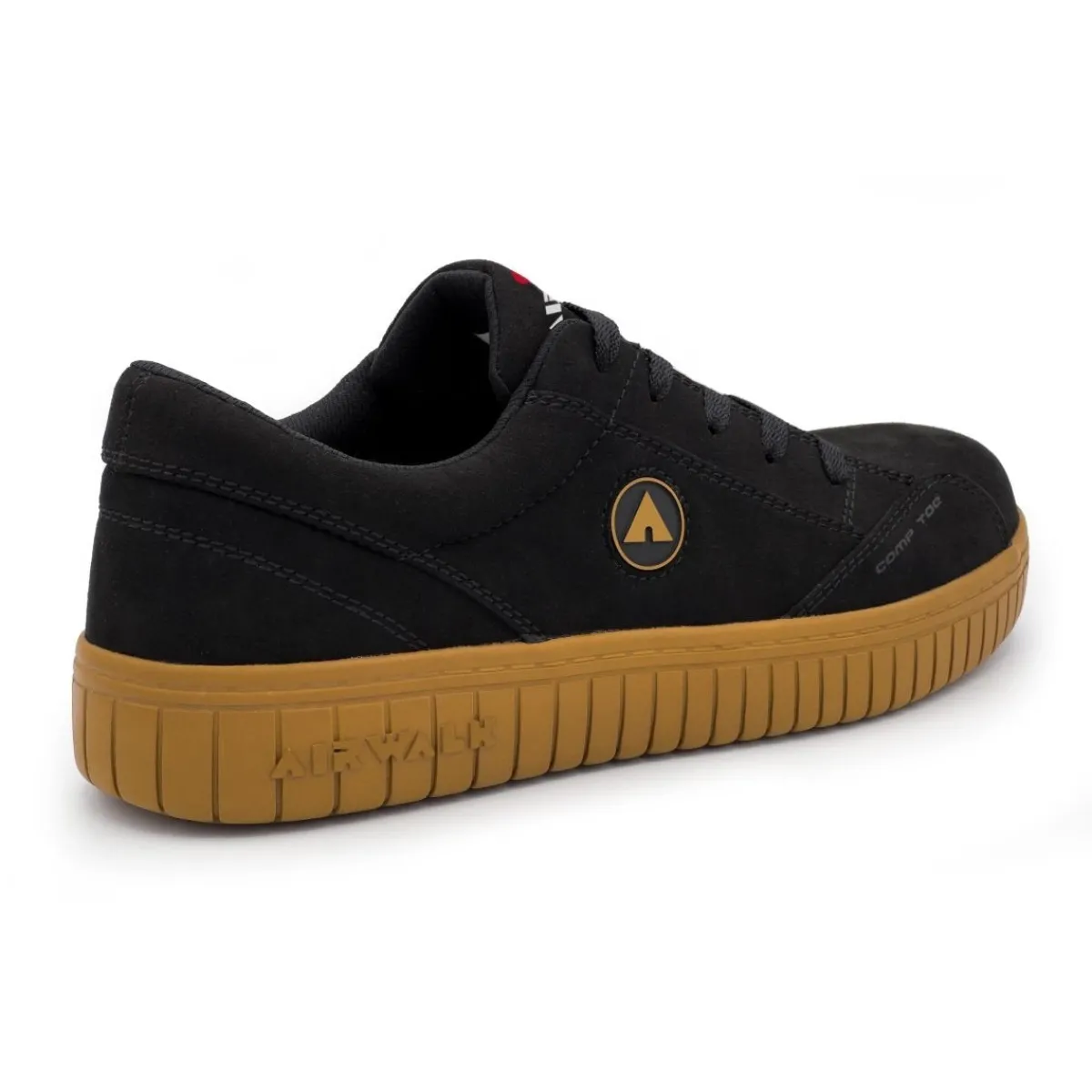 Work Shoes For Men*XLfeet Inc. Airwalk Mens Camino Composite Toe Safety Shoe - Black/Gum