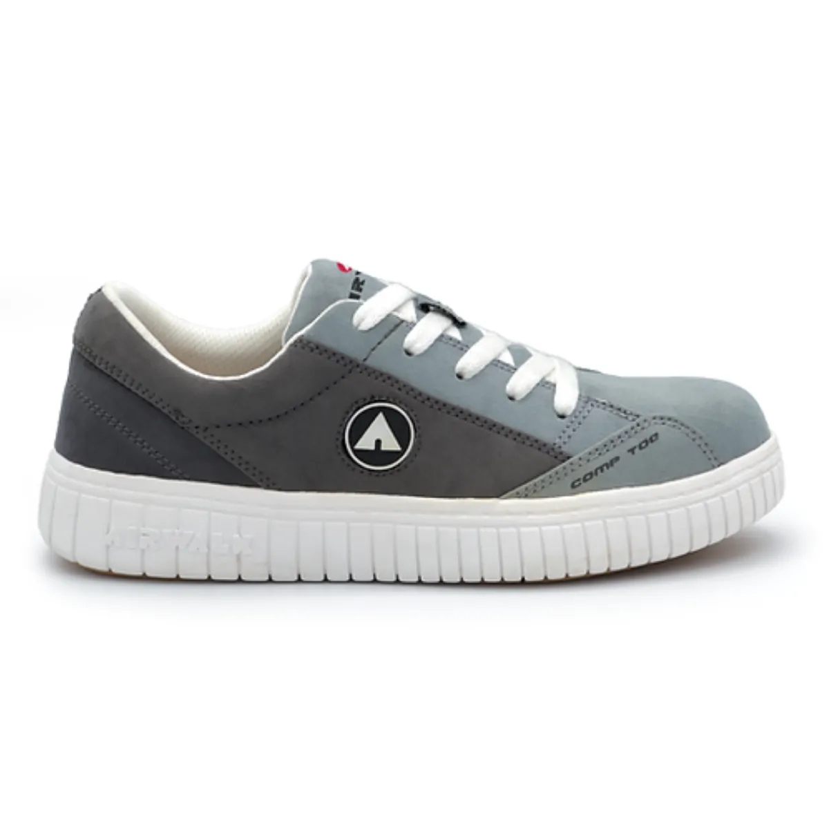 Work Shoes For Men*XLfeet Inc. Airwalk Mens Camino Composite Toe Safety Shoe - Gray/Gray