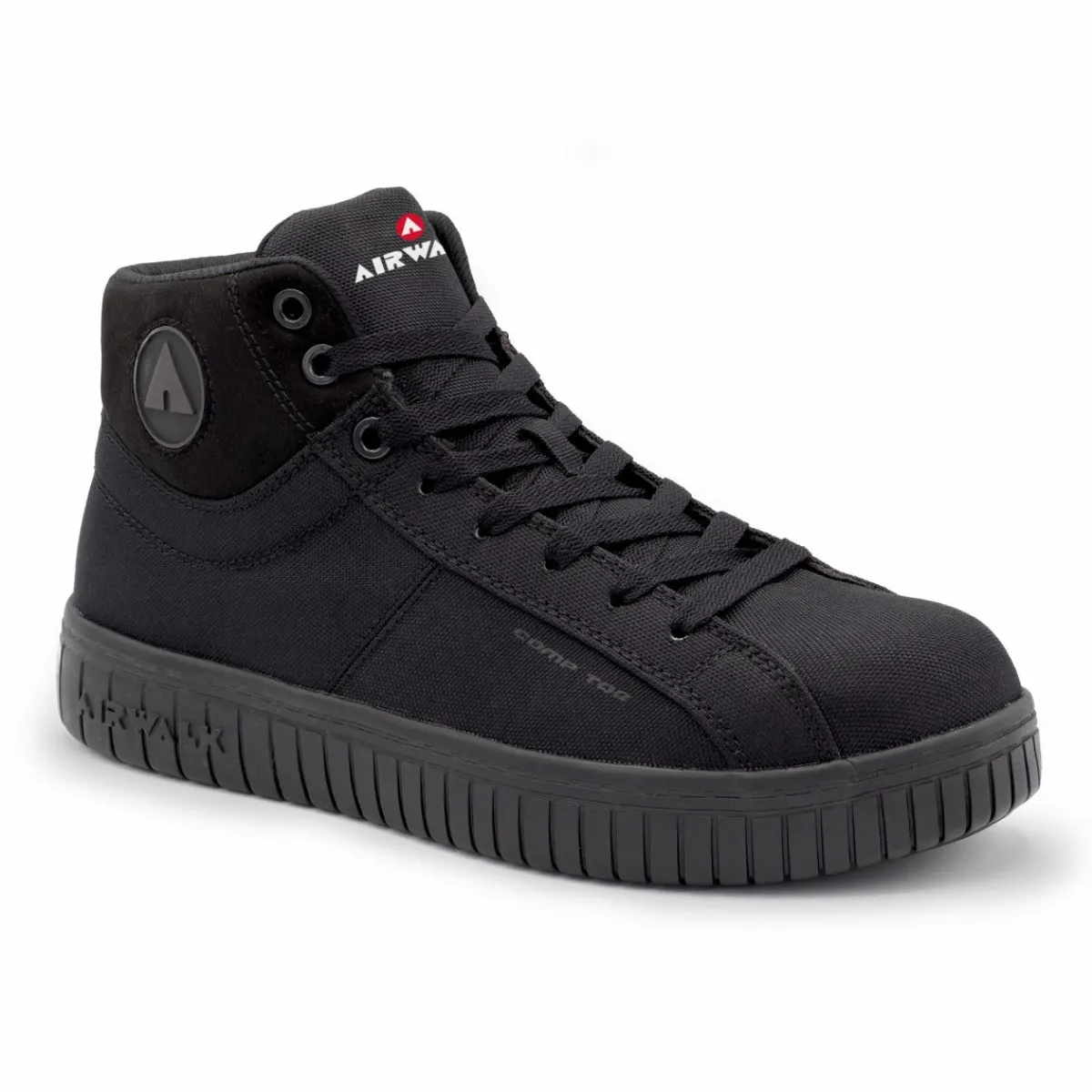 Work Shoes For Men*XLfeet Inc. Airwalk Mens Deuce Mid Composite Toe Safety Shoe - Black/Black