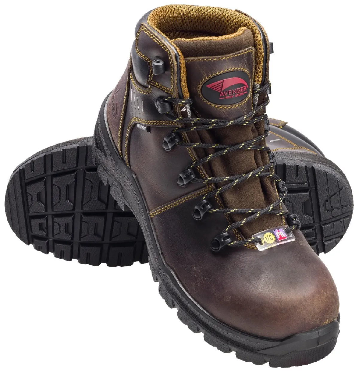 Composite Toe Boots|Work Boots*XLfeet Inc. Avenger 7401 Foundation 6" Waterproof Carbon Nanofiber Toe Boot - Brown