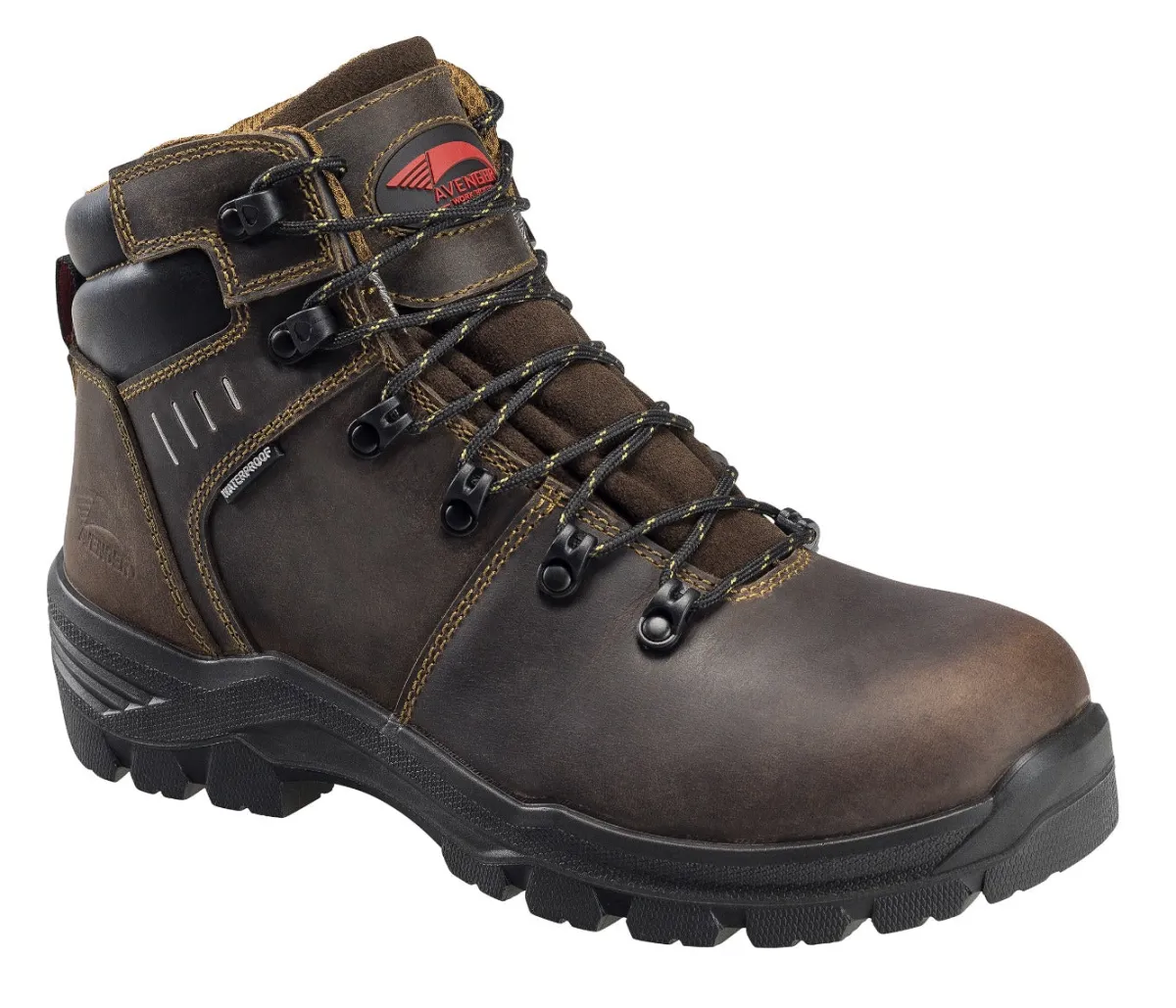 Composite Toe Boots|Work Boots*XLfeet Inc. Avenger 7401 Foundation 6" Waterproof Carbon Nanofiber Toe Boot - Brown