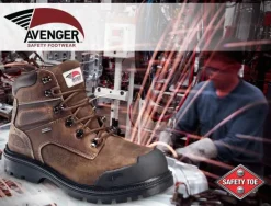 Steel Toe Work Boots|Work Boots*XLfeet Inc. Avenger 7258 Men's 6