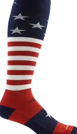Postal Approved Socks|Cushioned Socks*XLfeet Inc. Darn Tough Captain Stripe Over-the-Calf Cushion Socks - Single Pair