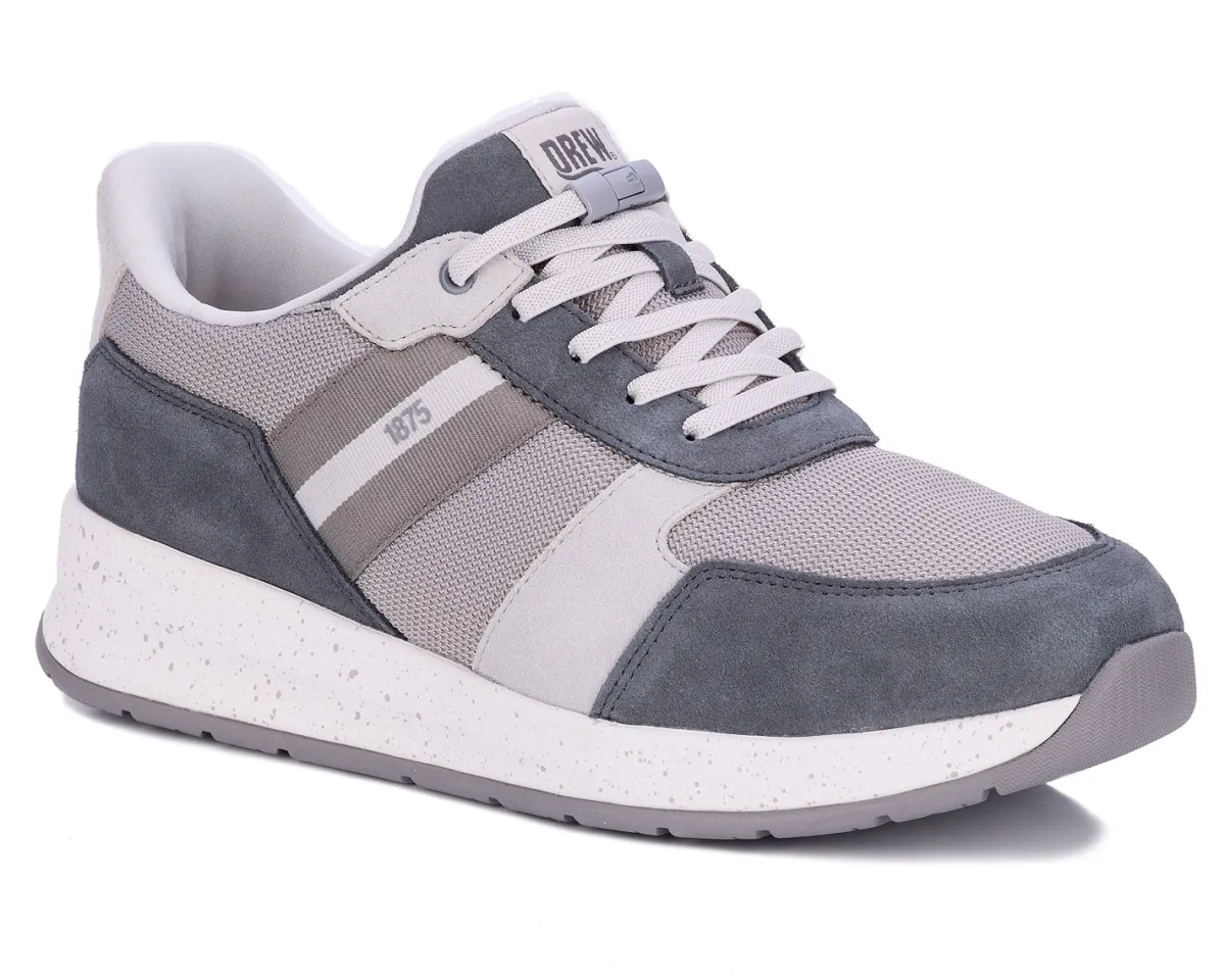 Dad Shoes|No Hands*XLfeet Inc. Drew Shoe Connor - Grey Suede Combo