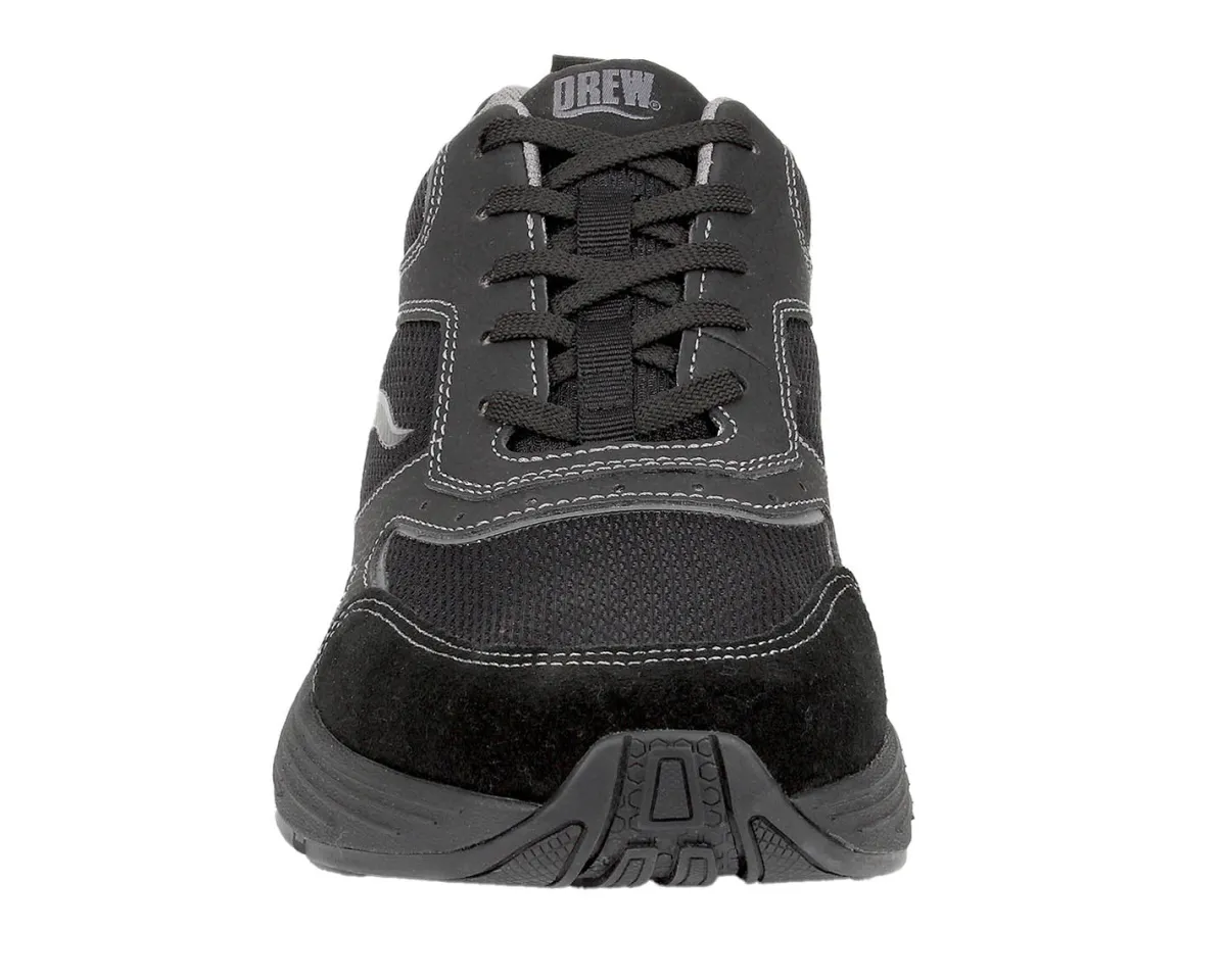 Walking Shoes|Casual Shoes*XLfeet Inc. Drew Shoe Marvel - All Over Black Mesh Combo
