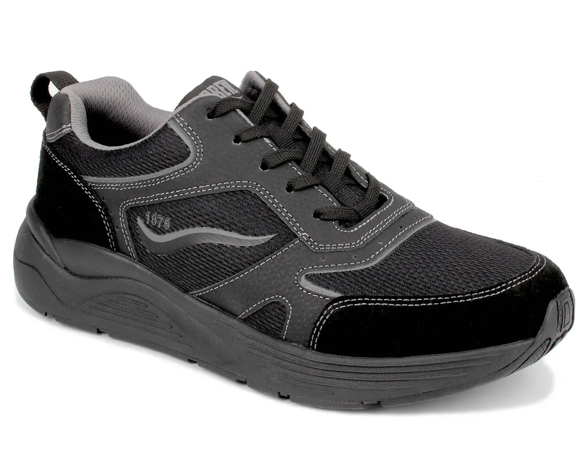 Walking Shoes|Casual Shoes*XLfeet Inc. Drew Shoe Marvel - All Over Black Mesh Combo