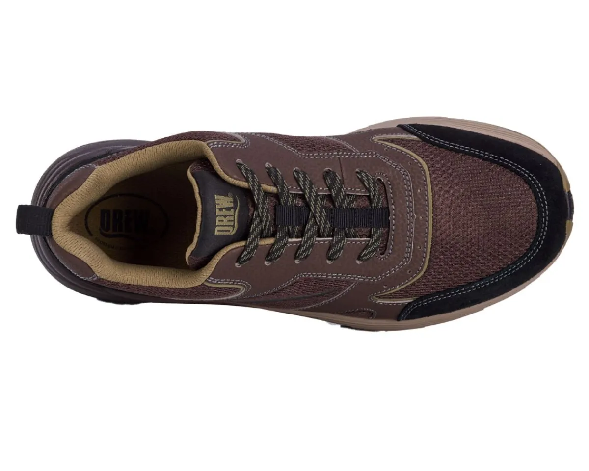 Dad Shoes|Casual Shoes*XLfeet Inc. Drew Shoe Marvel - Brown Mesh Combo