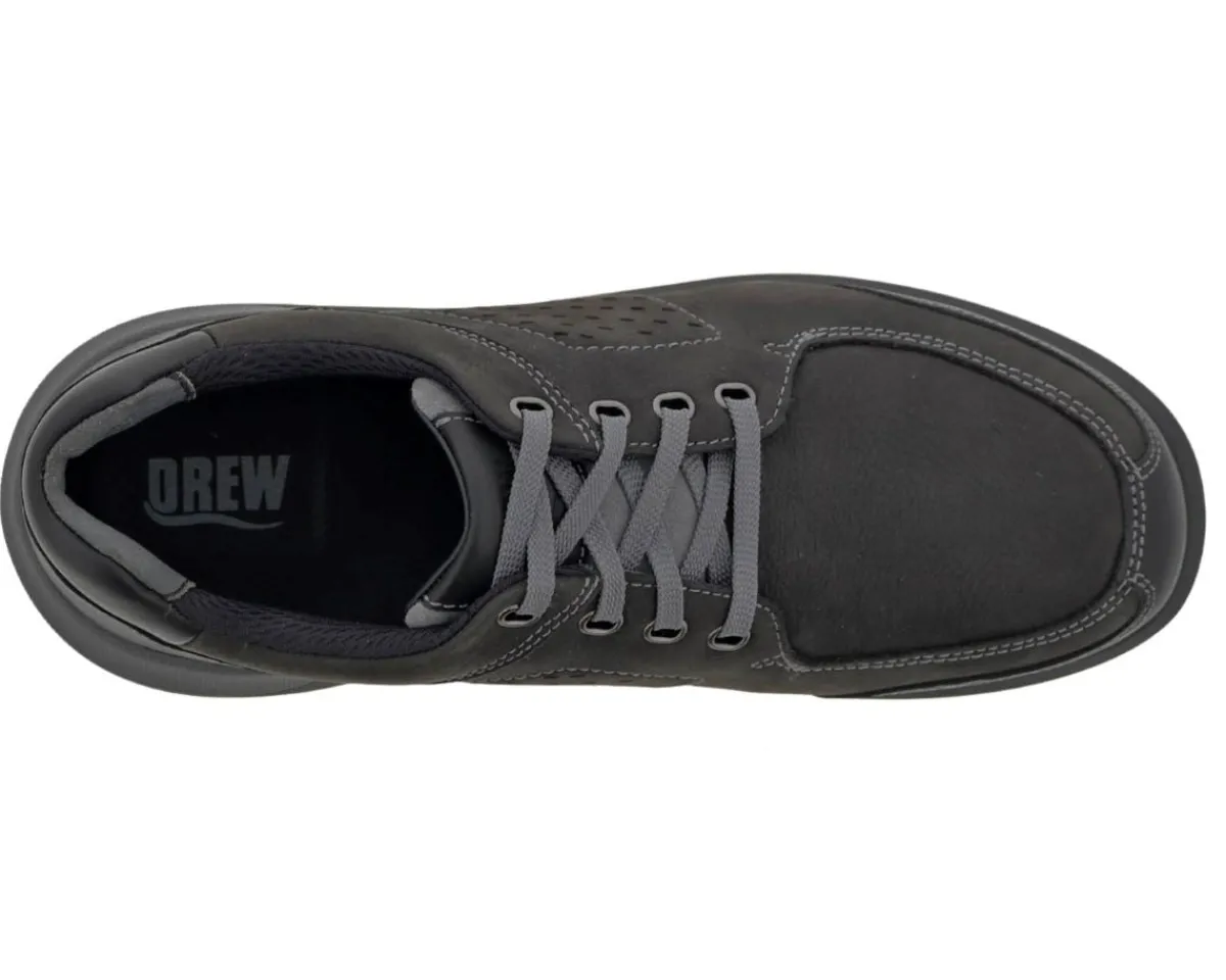 Casual Shoes*XLfeet Inc. Drew Shoe Miles - Black Nubuck