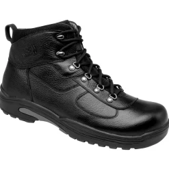 Work Boots|Waterproof Hiking Boots For Men*XLfeet Inc. Drew Shoe Rockford - Black Tumbled Leather