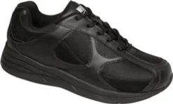 Walking Shoes|Casual Shoes*XLfeet Inc. Drew Shoe Surge - Black Leather & Nubuck / Black Mesh