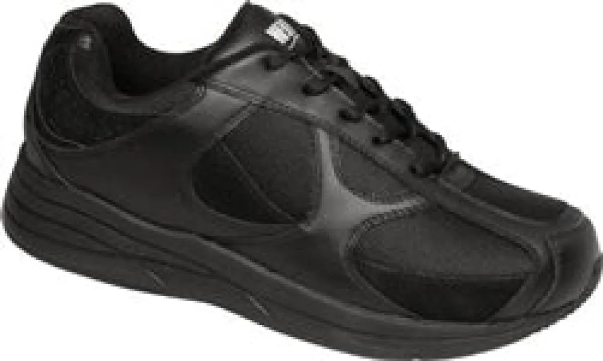 Walking Shoes|Casual Shoes*XLfeet Inc. Drew Shoe Surge - Black Leather & Nubuck / Black Mesh