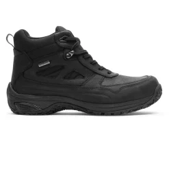 Waterproof Hiking Boots For Men|6" Work Boots*XLfeet Inc. Dunham Cloud Plus Mid II -Black Leather