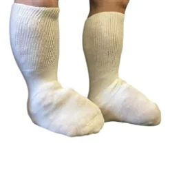 Extra Wide Socks|Crew Socks*XLfeet Inc. Extra Wide White Bariatric Socks - Widest Fitting Sock Period!