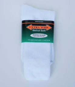 Extra Wide Socks|Extra Wide Diabetic Socks*XLfeet Inc. Extra Wide White Diabetic / Medical Crew Socks to EEEEEE
