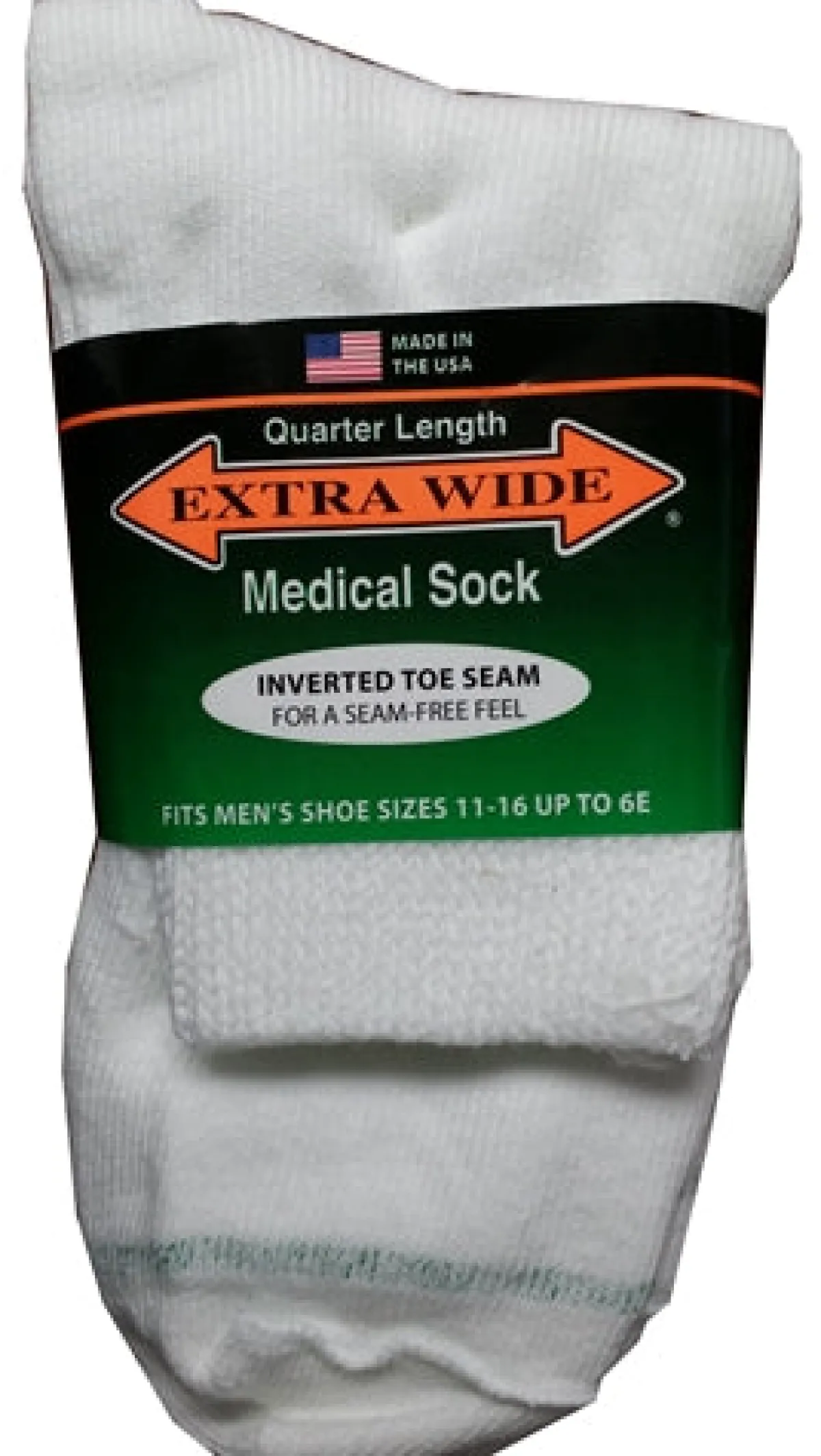 Extra Wide Socks|Extra Wide Diabetic Socks*XLfeet Inc. Extra Wide White Diabetic / Medical Quarter Socks to EEEEEE