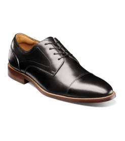 Dress Shoes And Boots*XLfeet Inc. Florsheim Rucci Cap Toe Oxford - Black Dress Shoe