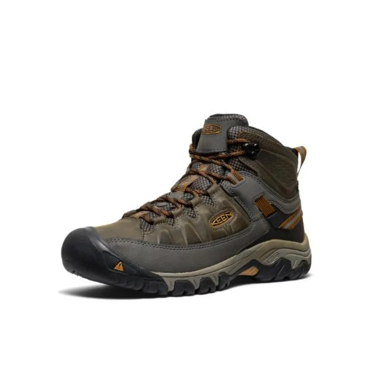 Walking Shoes|Waterproof Hiking Boots For Men*XLfeet Inc. Keen Targhee III Waterproof Mid Wide - Black Olive/Golden Brown