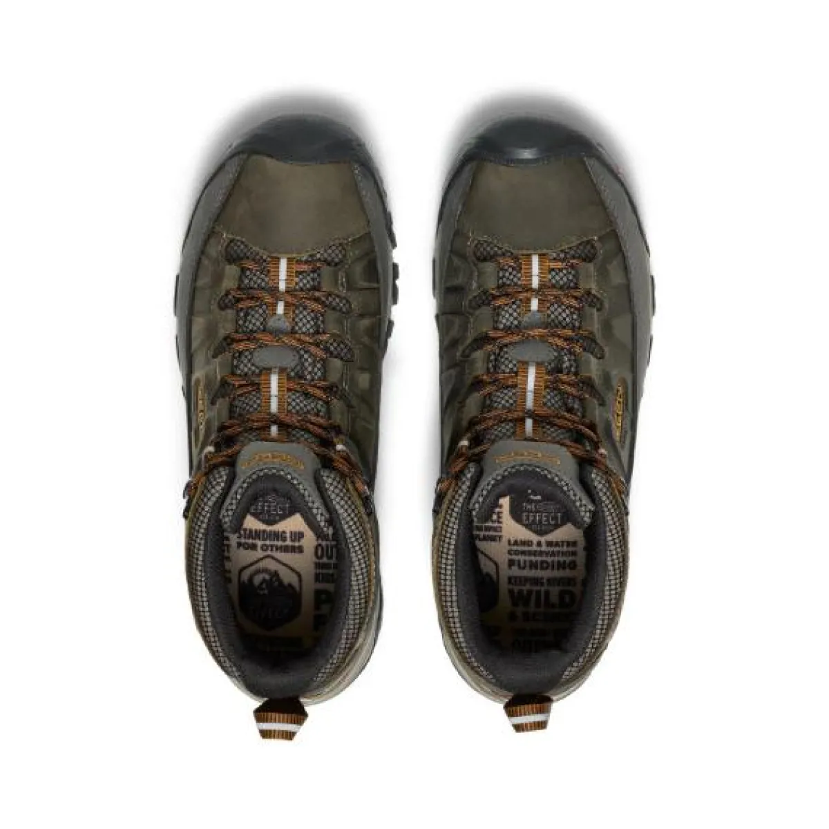 Walking Shoes|Waterproof Hiking Boots For Men*XLfeet Inc. Keen Targhee III Waterproof Mid Wide - Black Olive/Golden Brown