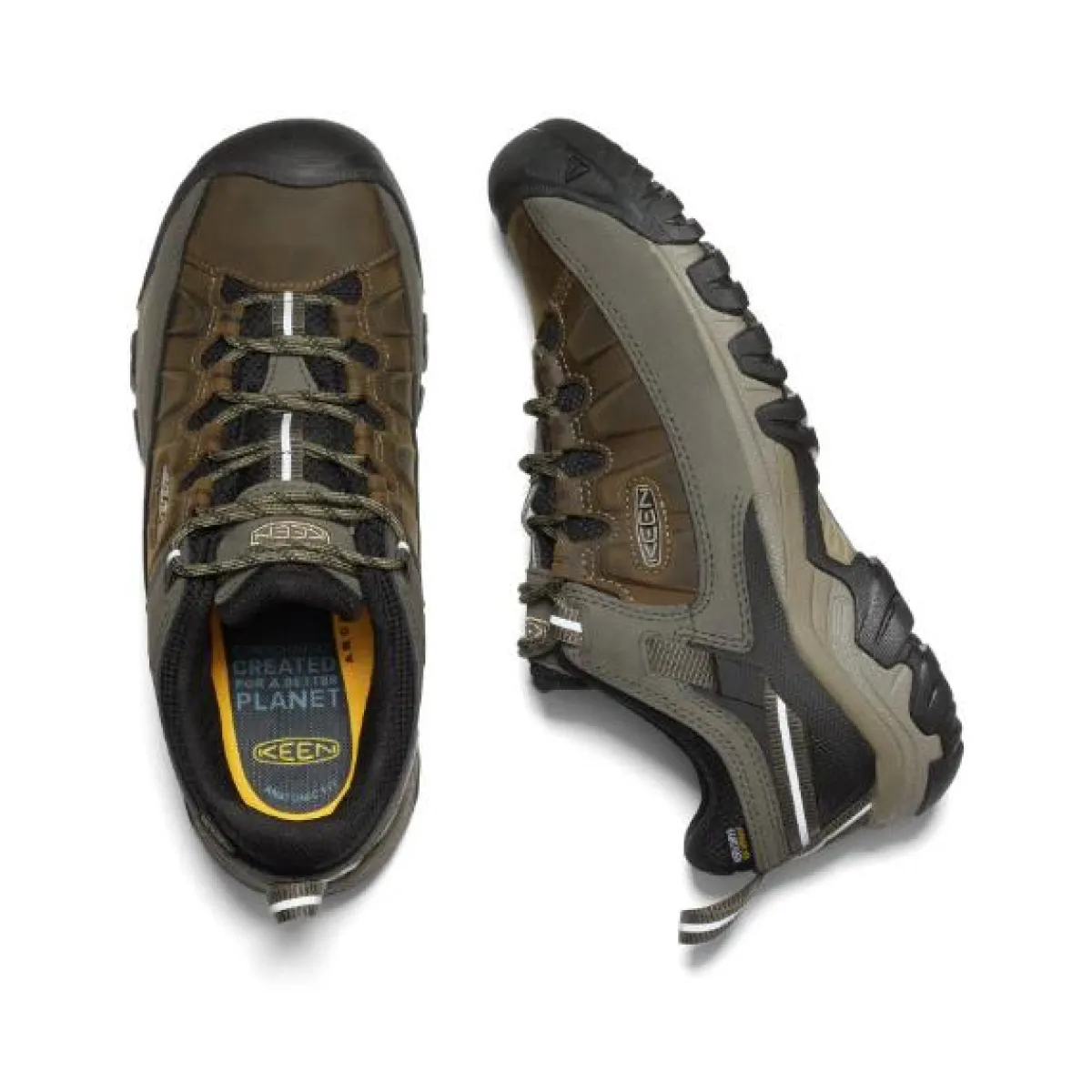 Walking Shoes|Waterproof Hiking Boots For Men*XLfeet Inc. Keen Targhee III Waterproof Wide - Bungee Cord / Black