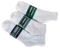 Quarter Socks|Postal Approved Socks*XLfeet Inc. Large Size Athletic Quarter Socks White - 3 pack