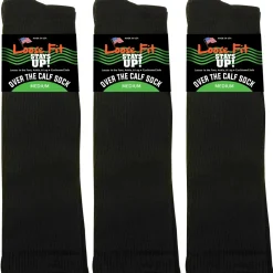 Extra Wide Socks|Over The Calf Socks*XLfeet Loose Fit Black Over the Calf Socks to EEEEE - 3pack