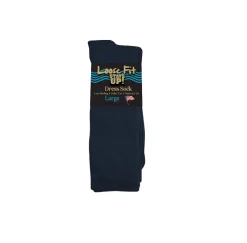 Extra Wide Socks|Dress Socks*XLfeet Inc. Loose Fit Stays Up Dress Sock Navy to 6E