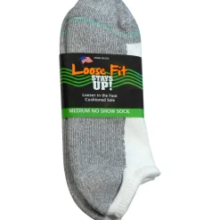 No Show Socks|Postal Approved Socks*XLfeet Loose Fit Stays Up! White No Show Socks - Single Pair