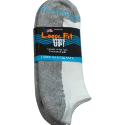 No Show Socks|Postal Approved Socks*XLfeet Loose Fit Stays Up! White No Show Socks - Single Pair