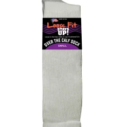 Extra Wide Socks|Over The Calf Socks*XLfeet Inc. Loose Fit White Over the Calf Socks to EEEEE - Single Pair