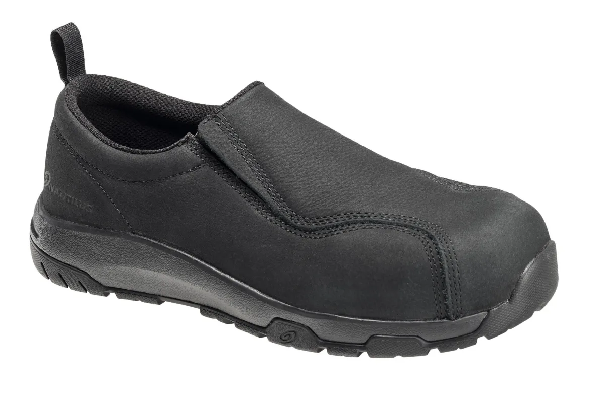 Work Shoes For Men*XLfeet Inc. Nautilus 1656 Slip-On Carbon Toe ESD Work Shoe - Black