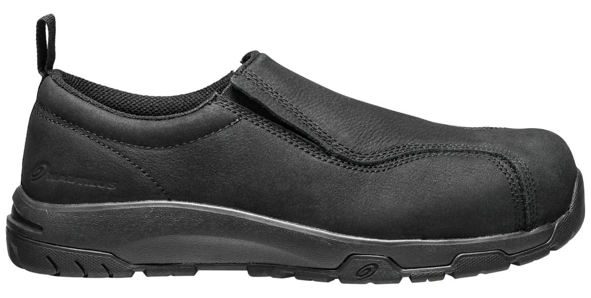 Work Shoes For Men*XLfeet Inc. Nautilus 1656 Slip-On Carbon Toe ESD Work Shoe - Black