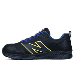 Work Shoes For Men*XLfeet Inc. New Balance Mens Evolve Work Shoe - Alloy Toe EH - Black/Blue/Yellow