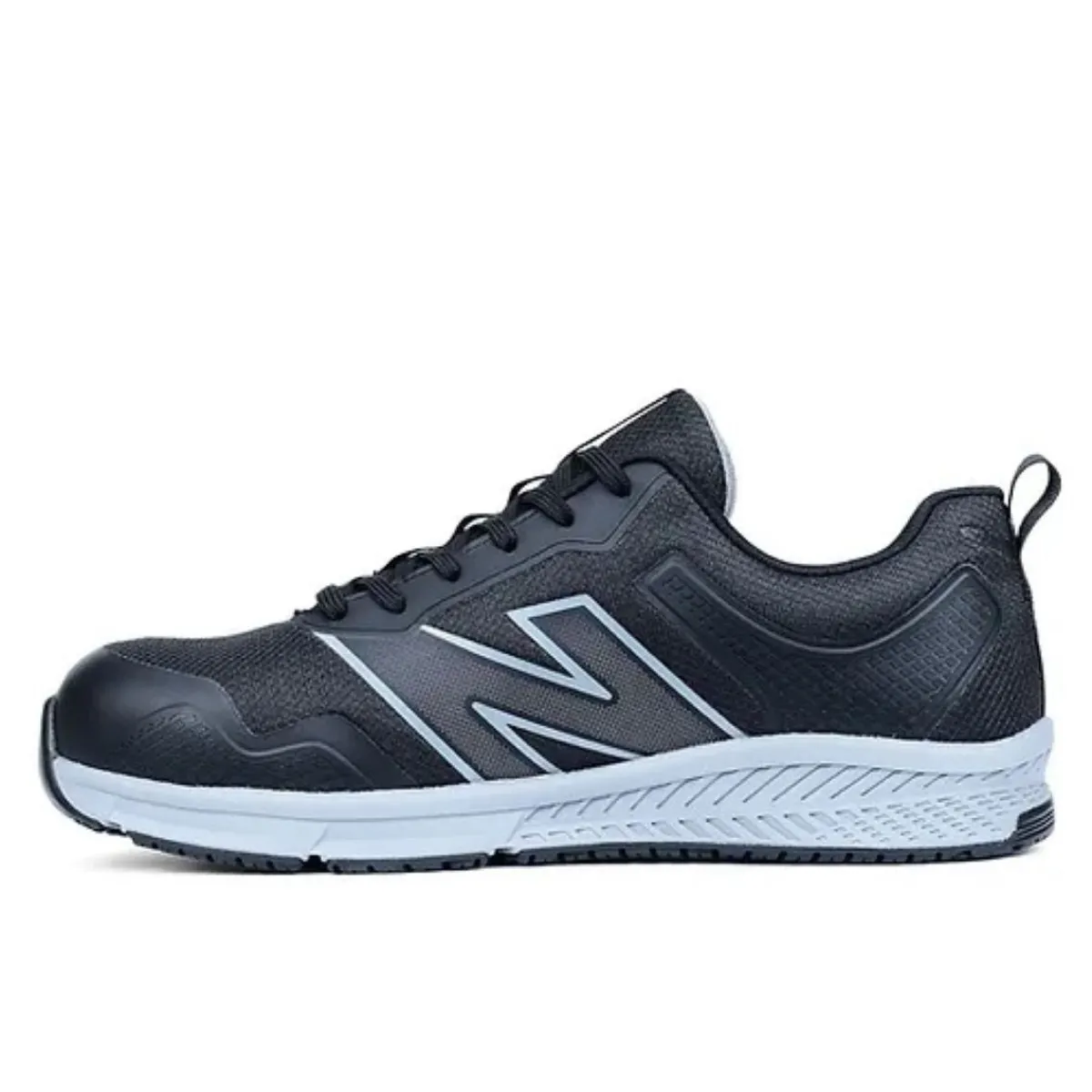 Work Shoes For Men*XLfeet Inc. New Balance Mens Evolve Work Shoe - Alloy Toe EH - Black/Grey