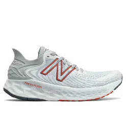 Walking Shoes|Athletic Shoes For Men*XLfeet Inc. New Balance 1080V11 Fresh Foam - White / Ghost Pepper