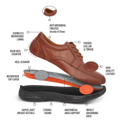 Walking Shoes|Casual Shoes*XLfeet No. 12 Men's Casual Oxford (Gen 1) - Burnished Brown