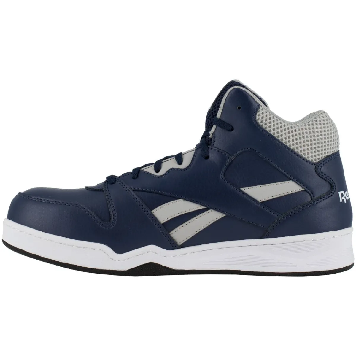 Composite Toe Boots|Work Boots*XLfeet Inc. Reebok BB4500 Work RB4133 - Mens High Top Work Sneaker - Navy/Grey
