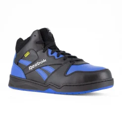 Composite Toe Boots|Work Boots*XLfeet Inc. Reebok BB4500 Work RB4166 - Mens High Top Work Sneaker Met Guard - Black/Blue