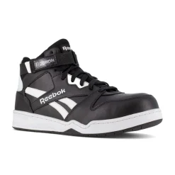 Composite Toe Boots|Work Boots*XLfeet Inc. Reebok BB4500 Work RB4194 - Mens High Top Work Sneaker - Black/White