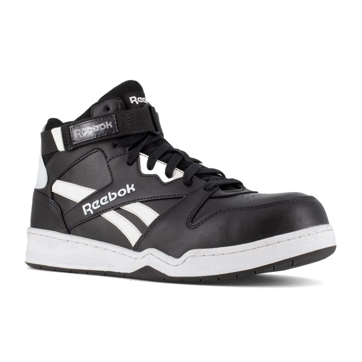 Composite Toe Boots|Work Boots*XLfeet Inc. Reebok BB4500 Work RB4194 - Mens High Top Work Sneaker - Black/White