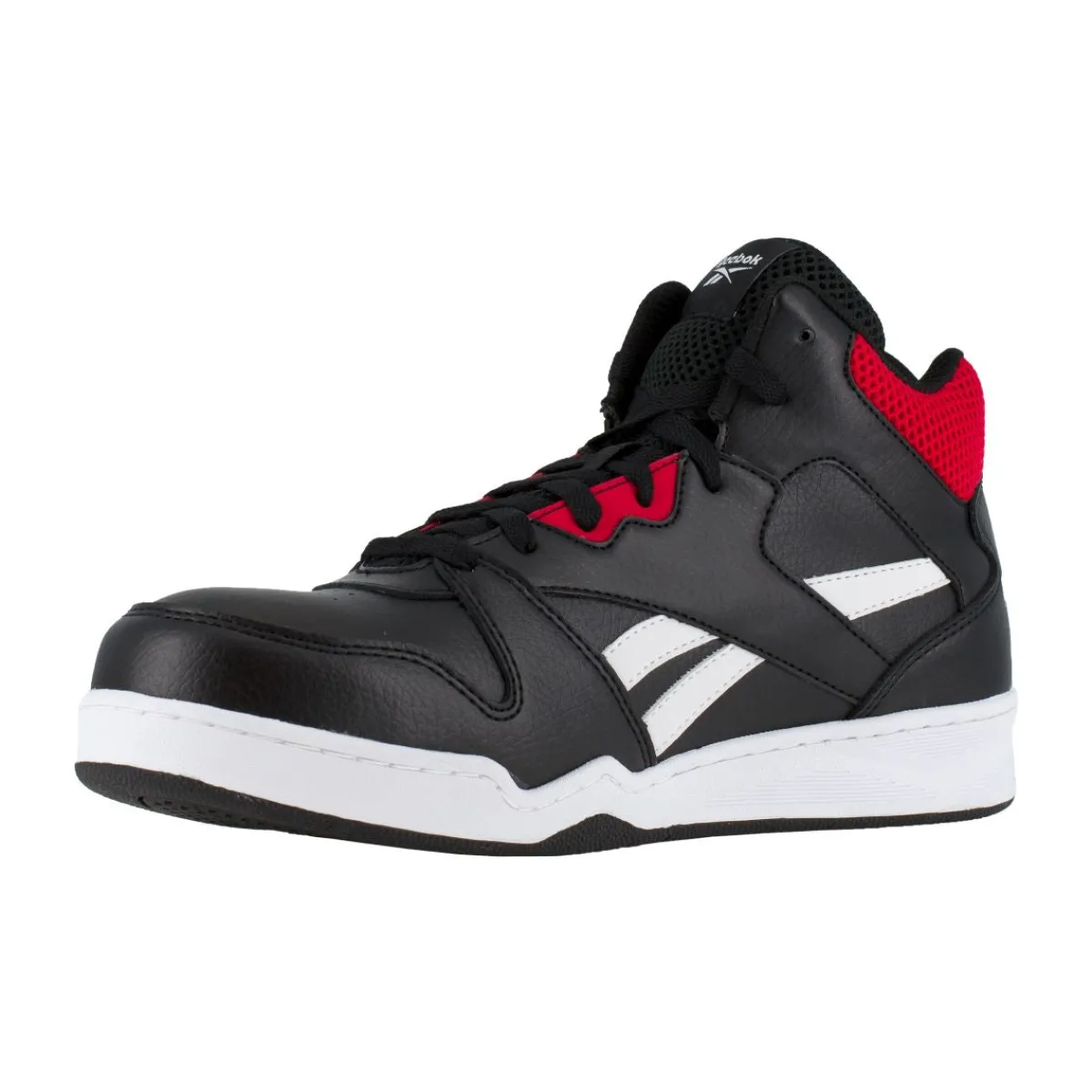 Composite Toe Boots|Work Boots*XLfeet Inc. Reebok BB4500 Work RB4132 - Mens High Top Work Sneaker - Black/Red