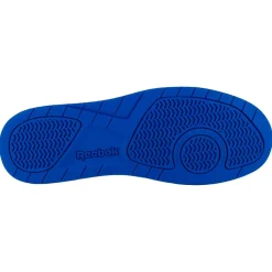Work Shoes For Men*XLfeet Reebok BB4500 Work RB4135 - Mens High Top Work Sneaker - Grey/Cobalt Blue