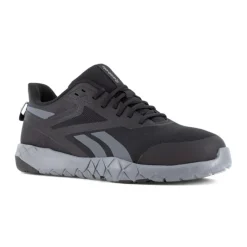 Work Shoes For Men*XLfeet Inc. Reebok Flexagon Force XL Composite Toe, EH Work Shoe - Black/Gray