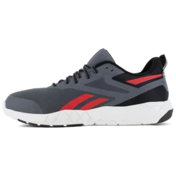 Work Shoes For Men*XLfeet Inc. Reebok Flexagon Force XL Composite Toe, SR Work Shoe - Gray/Red
