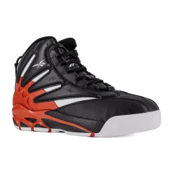 Work Shoes For Men*XLfeet Reebok The Blast Work RB9401 - Mens High Top Work Sneaker - Black/Red/White