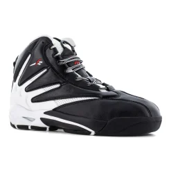Work Shoes For Men*XLfeet Inc. Reebok The Blast Work RB9402 - Mens High Top Work Sneaker - Black/White