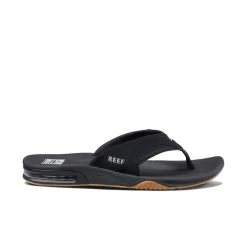 Flip Flops*XLfeet Inc. Reef Mens Fanning - Black/Silver