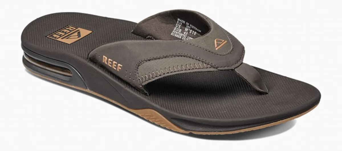 Flip Flops*XLfeet Inc. Reef Mens Fanning - Brown/Gum