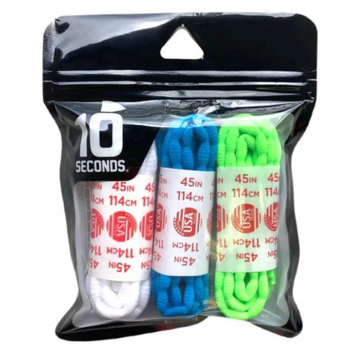 Funny Tee Shirts*XLfeet 10 Seconds Athletic Bubble Laces | White/Neon Blue/Neon Green Multi-Pack