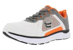 Walking Shoes|Casual Shoes*XLfeet Inc. Spira Men's CloudWalker - White / Dark Grey / Orange
