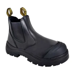 Slip-On Work Boots|Work Boots*XLfeet Inc. Wide Load 490BPO Steel Safety Toe Pull-On Water-resistant Work Boot - Black - 6E Only